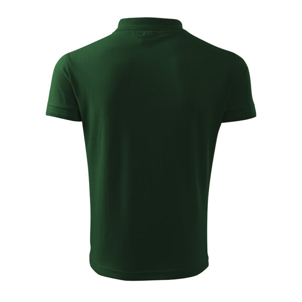 Tricou polo bumbac Pique, Verde Sticla - imagine 5