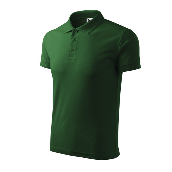 PIQUE POLO Tricou polo bumbac Pique, Verde Sticla - imagine 1