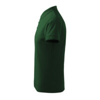 Tricou polo bumbac Pique, Verde Sticla - imagine 3