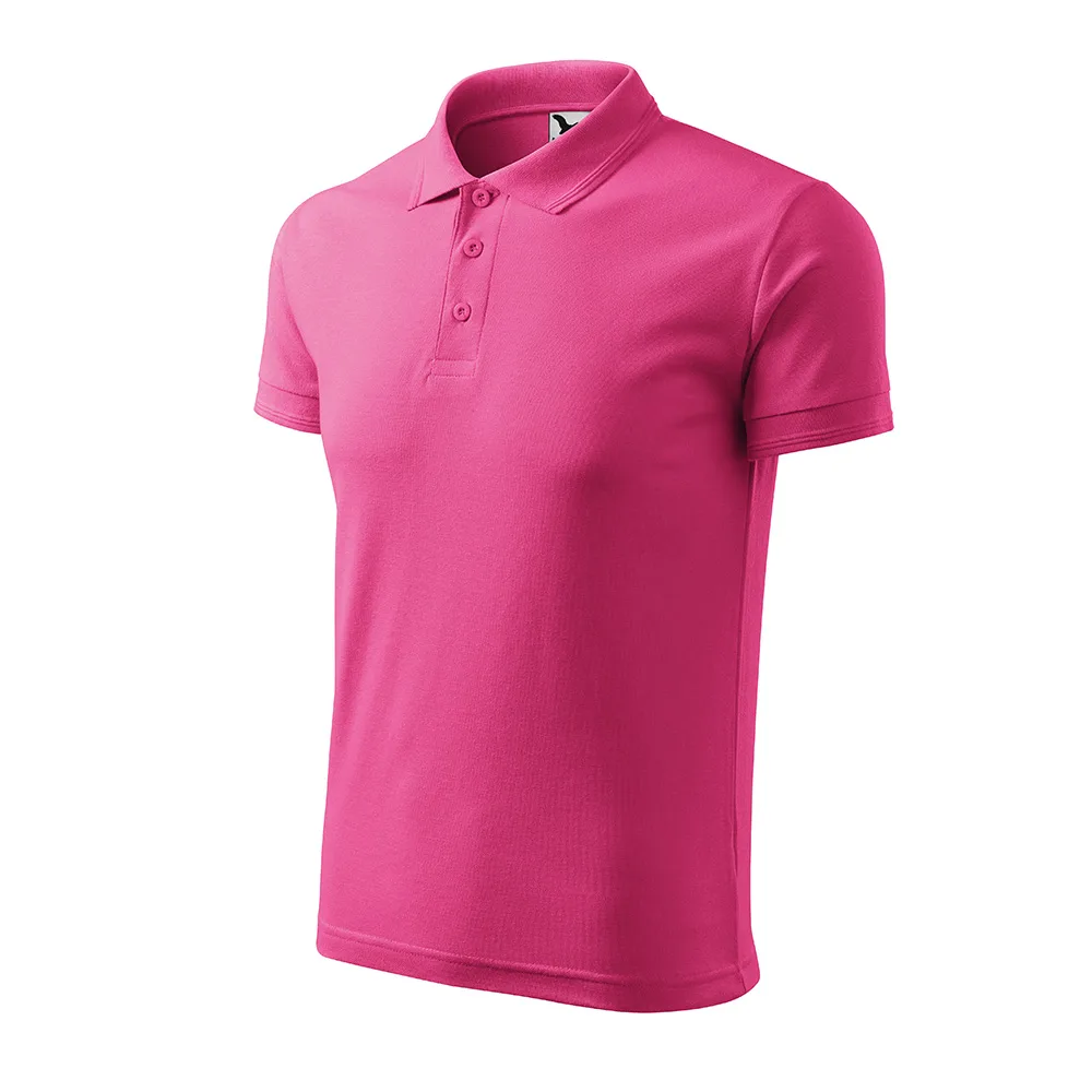 Tricou polo bumbac Pique, Purpuriu - imagine 1