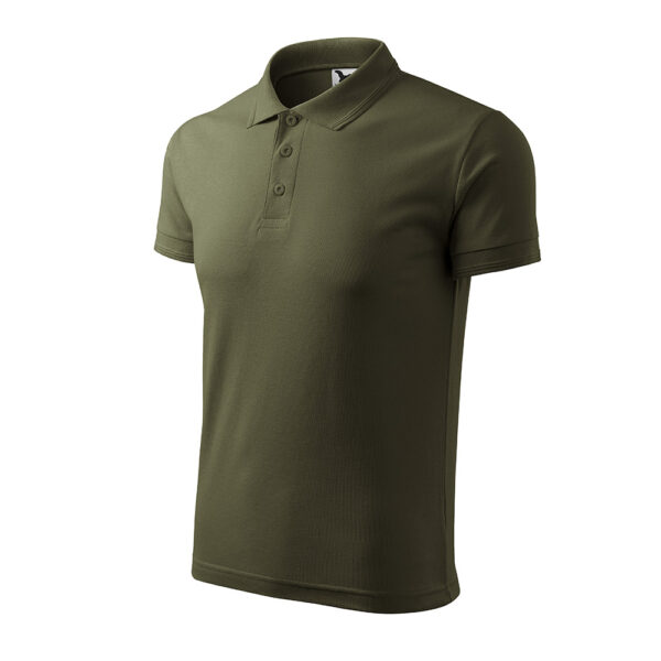 PIQUE POLO Tricou polo bumbac Pique, Verde Militar - imagine 1