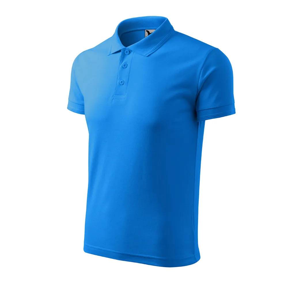 Tricou polo bumbac Pique, Snorkel blue - imagine 1