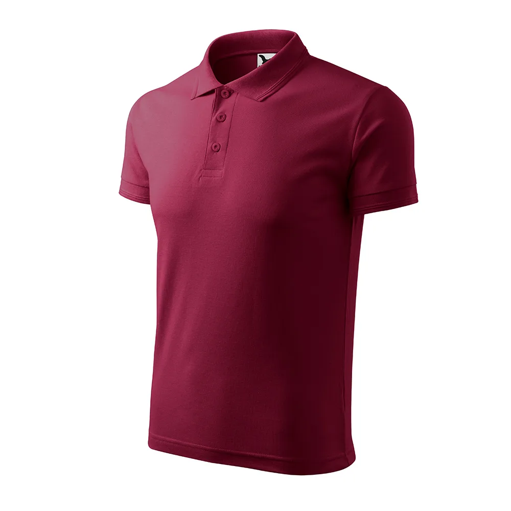 Tricou polo bumbac Pique, Garnet - imagine 1