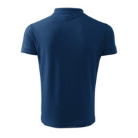 Tricou polo bumbac Pique, Midnight blue - imagine 3