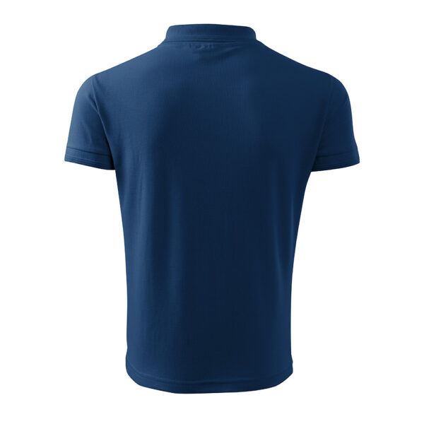 Tricou polo bumbac Pique, Midnight blue - imagine 3