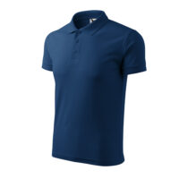 Tricou polo bumbac Pique, Midnight blue