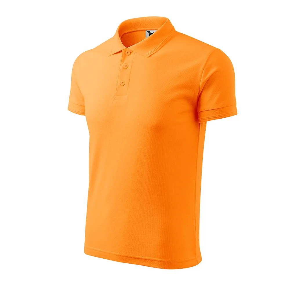Tricou polo bumbac Pique, Tangerine orange - imagine 1