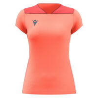 Tricou dama Macron Zinc, Coral Fluo / Gri Antracit - imagine 2