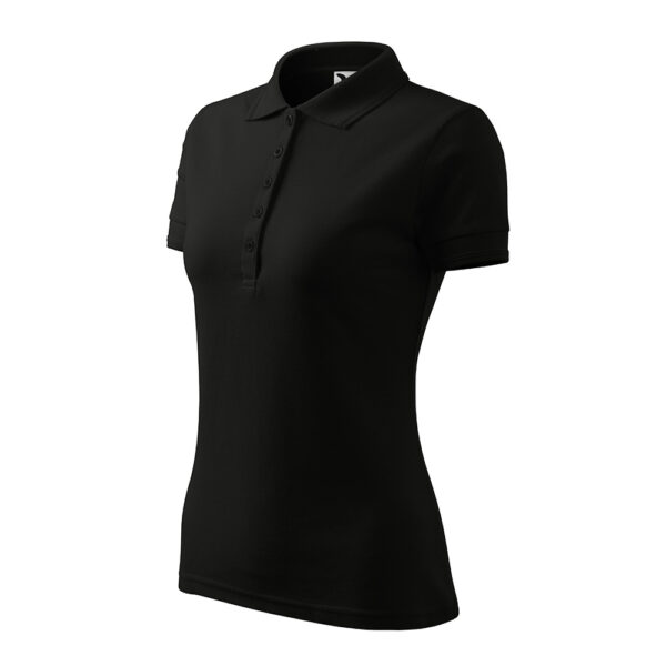 PIQUE POLO Tricou polo bumbac dama Pique, Negru - imagine 1