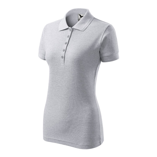 PIQUE POLO Tricou polo bumbac dama Pique, Gri deschis - imagine 1