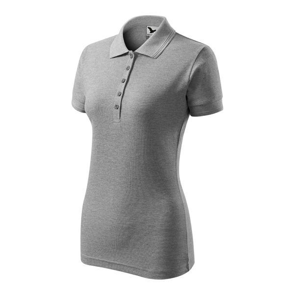 PIQUE POLO Tricou polo bumbac dama Pique, Gri inchis - imagine 1