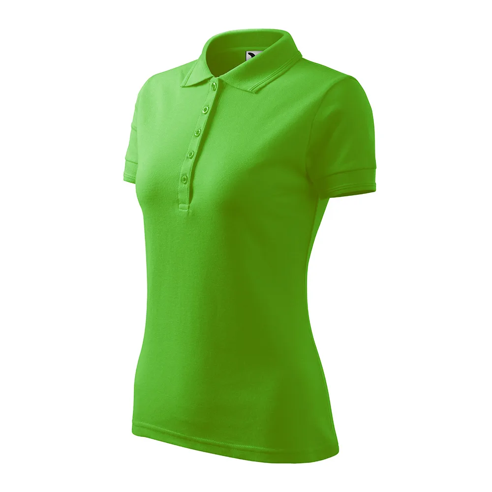 Tricou polo bumbac dama Pique, Verde mar - imagine 1