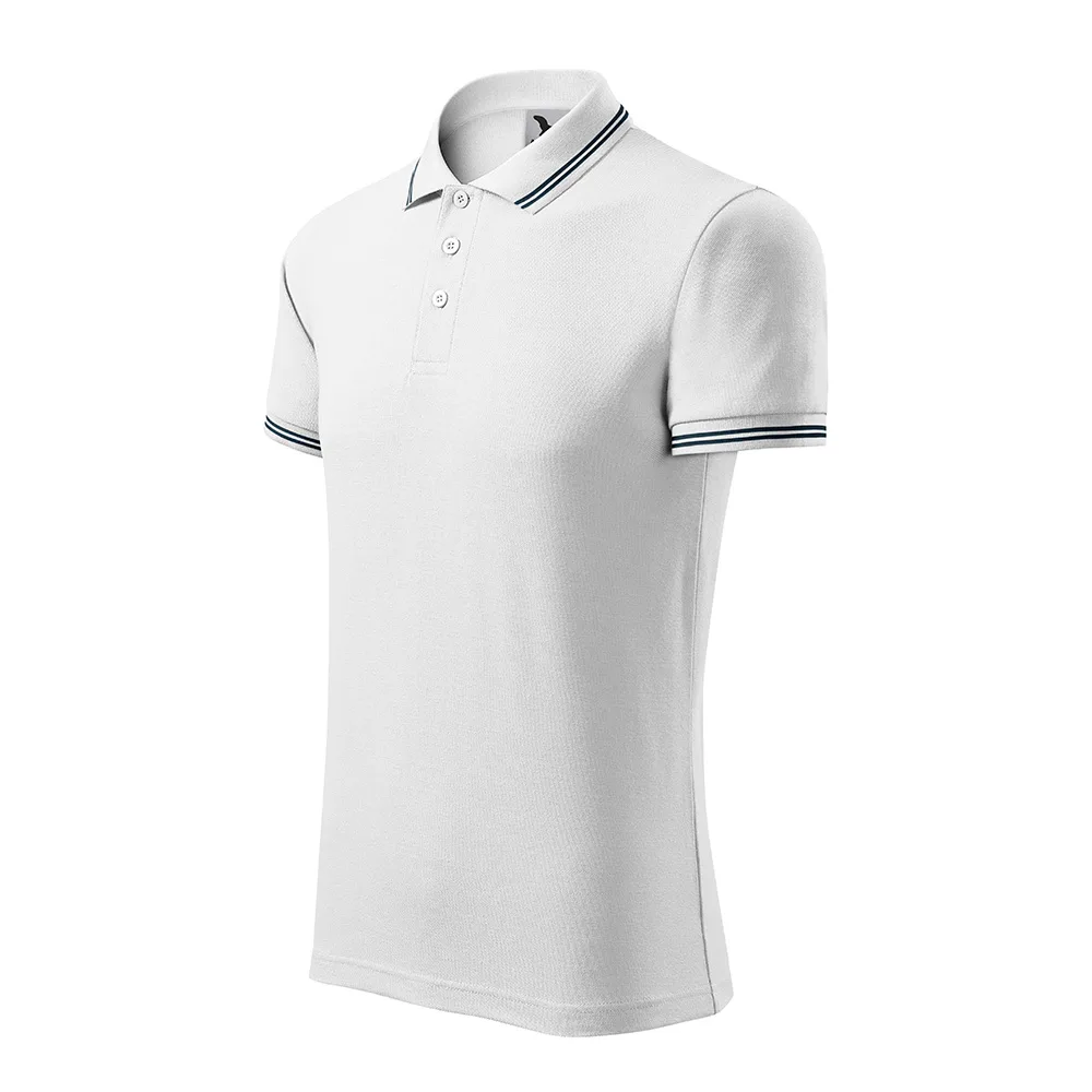 Tricou polo bumbac Urban, Alb - imagine 1