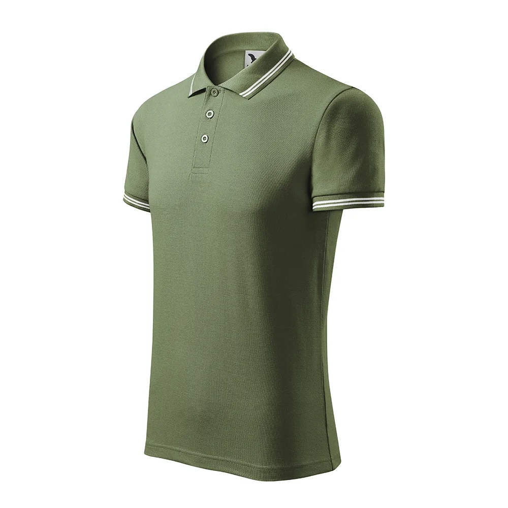 Tricou polo bumbac Urban, Khaki - imagine 1
