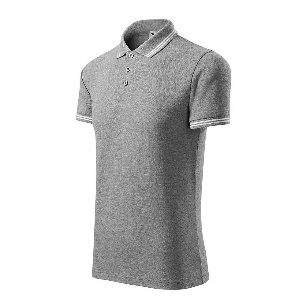 Tricou polo bumbac Urban, Gri inchis - imagine 1