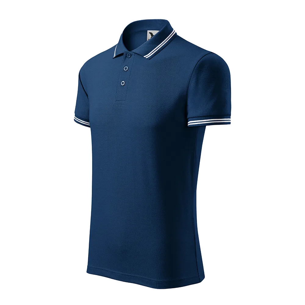 Tricou polo bumbac Urban, Midnight blue - imagine 1
