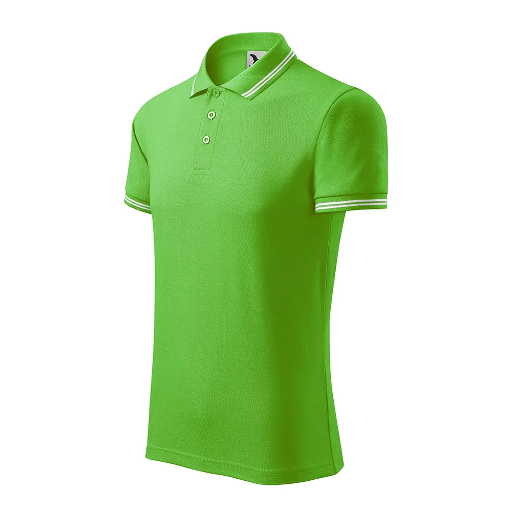 Tricou polo bumbac Urban, Verde mar - imagine 1