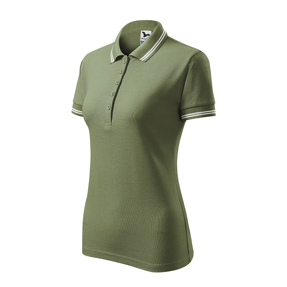 Tricou polo bumbac dama Urban, Khaki - imagine 1