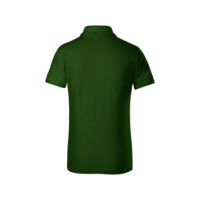 Tricou polo bumbac copii Pique, Verde sticla - imagine 4