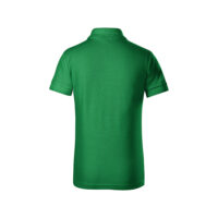 Tricou polo bumbac copii Pique, Verde mediu - imagine 3