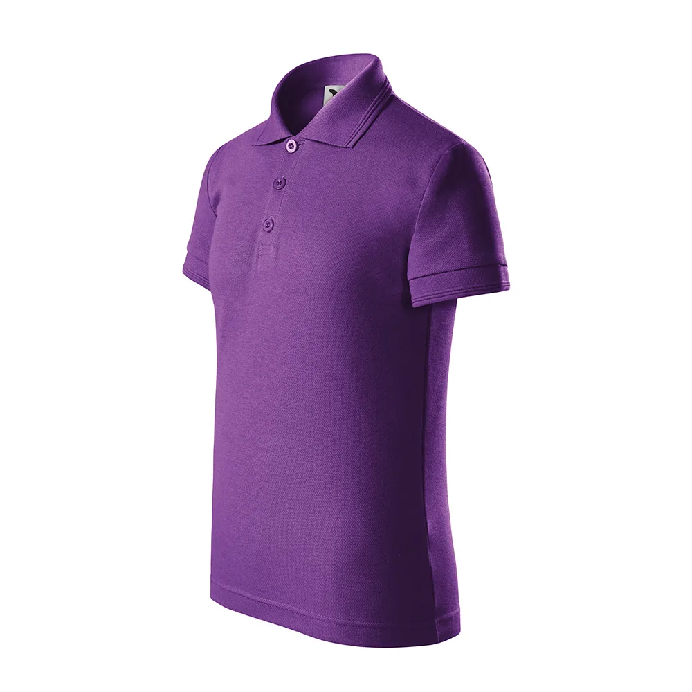Tricou polo bumbac copii Pique, Mov - imagine 1