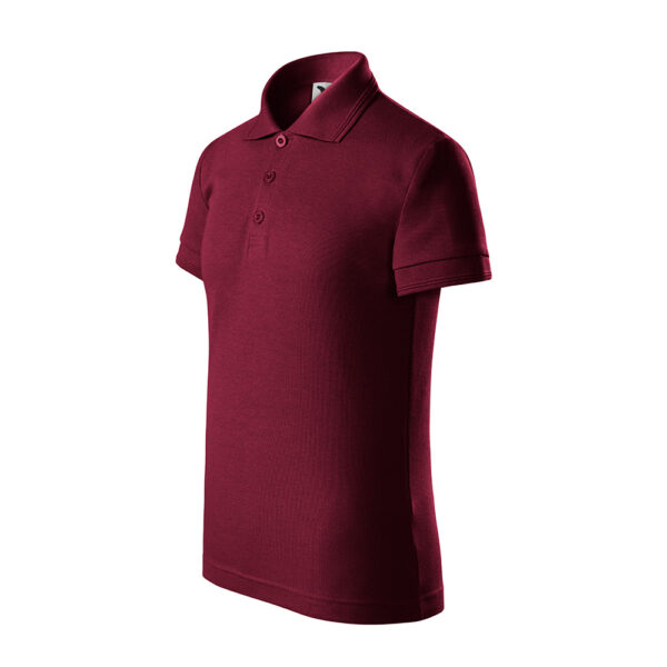 Tricou polo bumbac copii Pique, Garnet - imagine 1