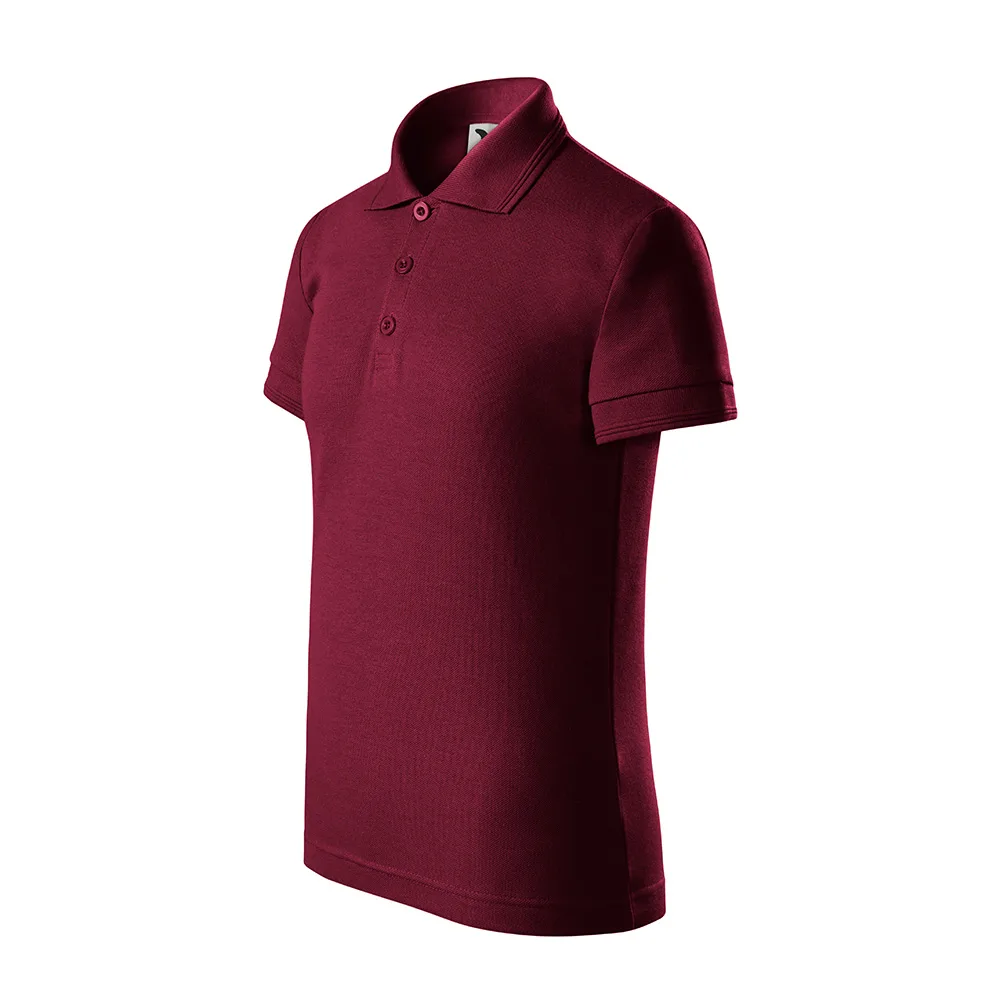 Tricou polo bumbac copii Pique, Garnet - imagine 1