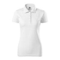 Tricou polo bumbac dama Single J, Alb - imagine 2