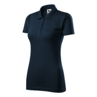 Tricou polo bumbac dama Single J, Bleumarin