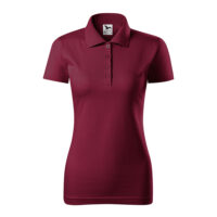 Tricou polo bumbac dama Single J, Garnet - imagine 2