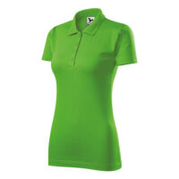 Tricou polo bumbac dama Single J, Verde mar