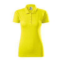 Tricou polo bumbac dama Single J, Galben lamaie - imagine 2
