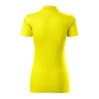 Tricou polo bumbac dama Single J, Galben lamaie - imagine 3
