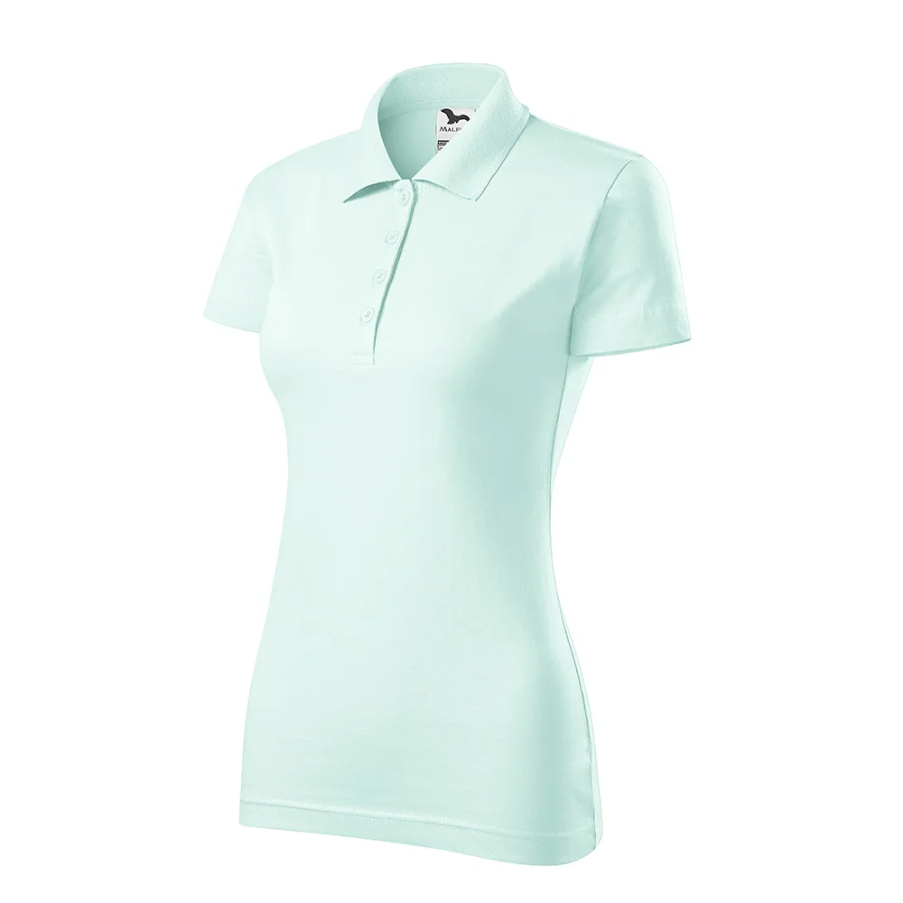 Tricou polo bumbac dama Single J, Frost - imagine 1