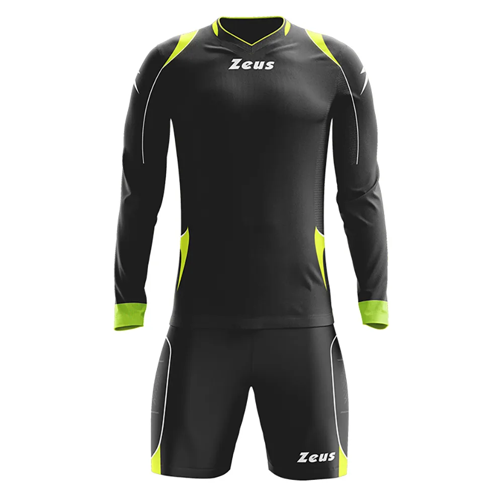 Set echipament portar fotbal Zeus Paros, Negru / Galben Fluo - imagine 1