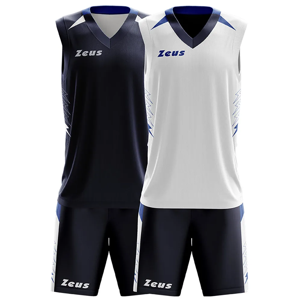 Set echipament baschet Zeus Jam, Bleumarin / Alb - imagine 1