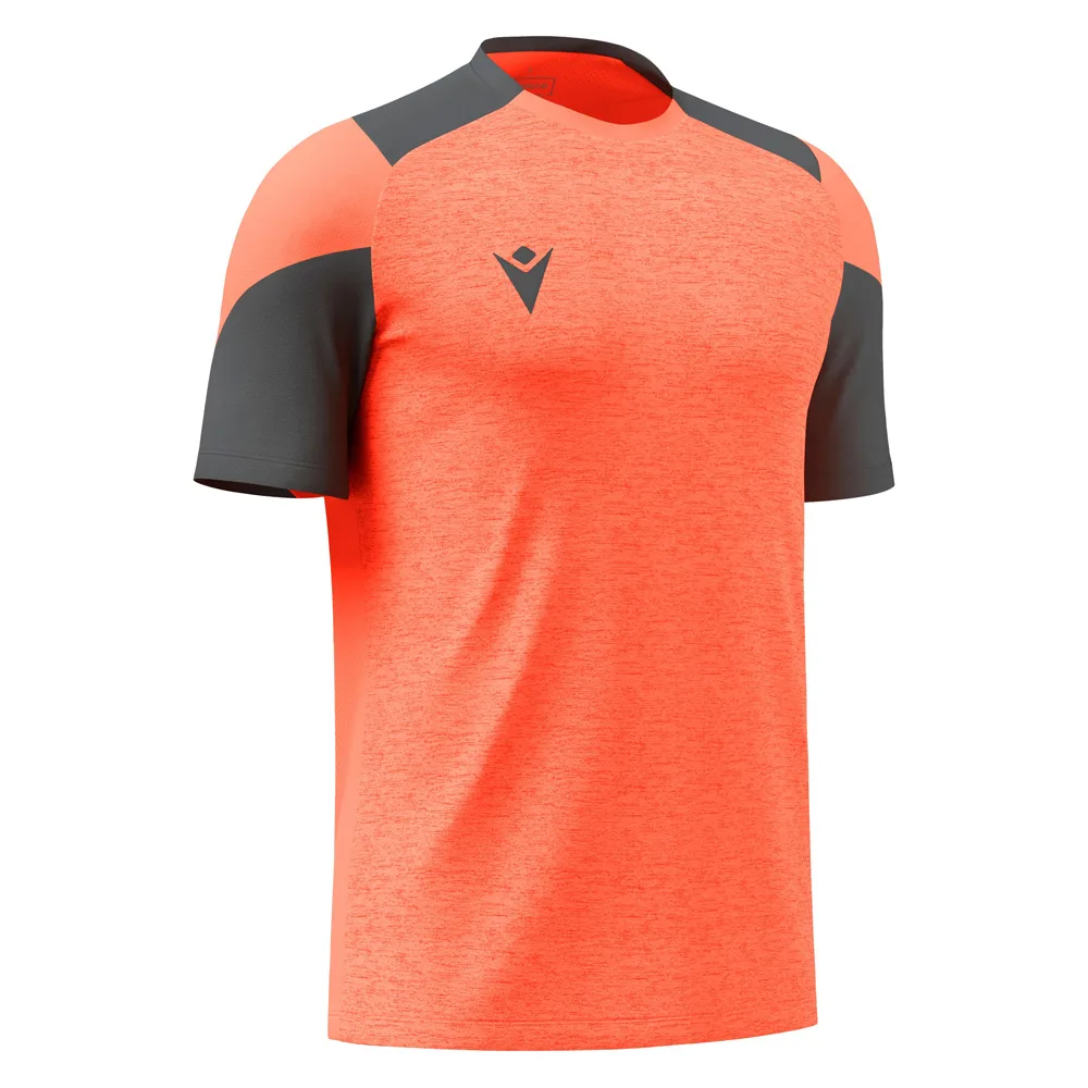 Tricou sport Macron Golem, Coral Fluo / Gri Antracit - imagine 1