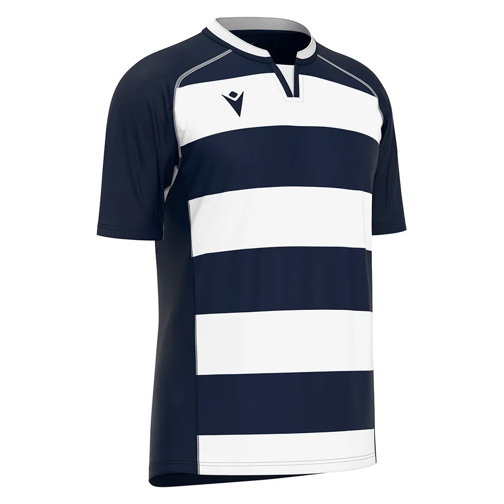 Tricou rugby Macron Alabaster, Bleumarin / Alb - imagine 1