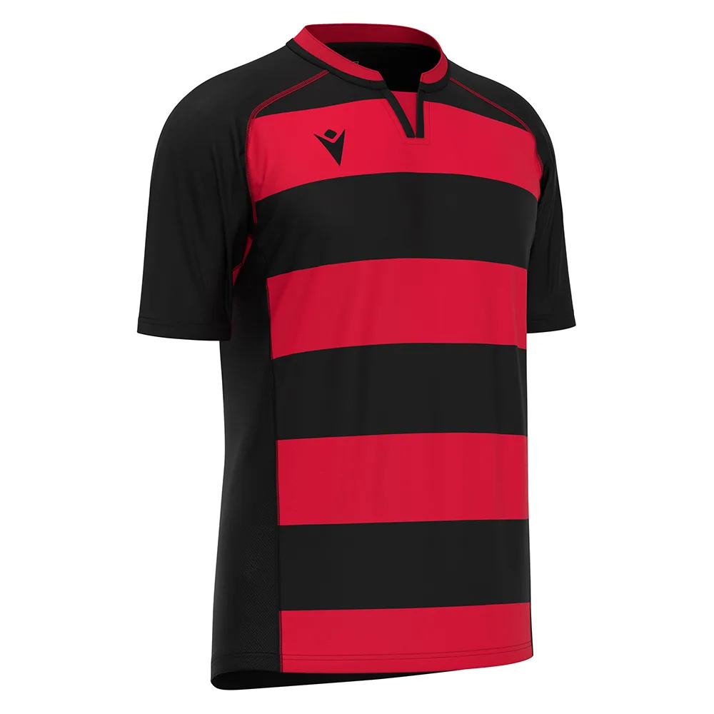 Tricou rugby Macron Alabaster, Negru / Rosu - imagine 1