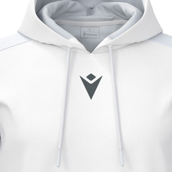 Hanorac Macron Horn, Alb / Gri - imagine 5