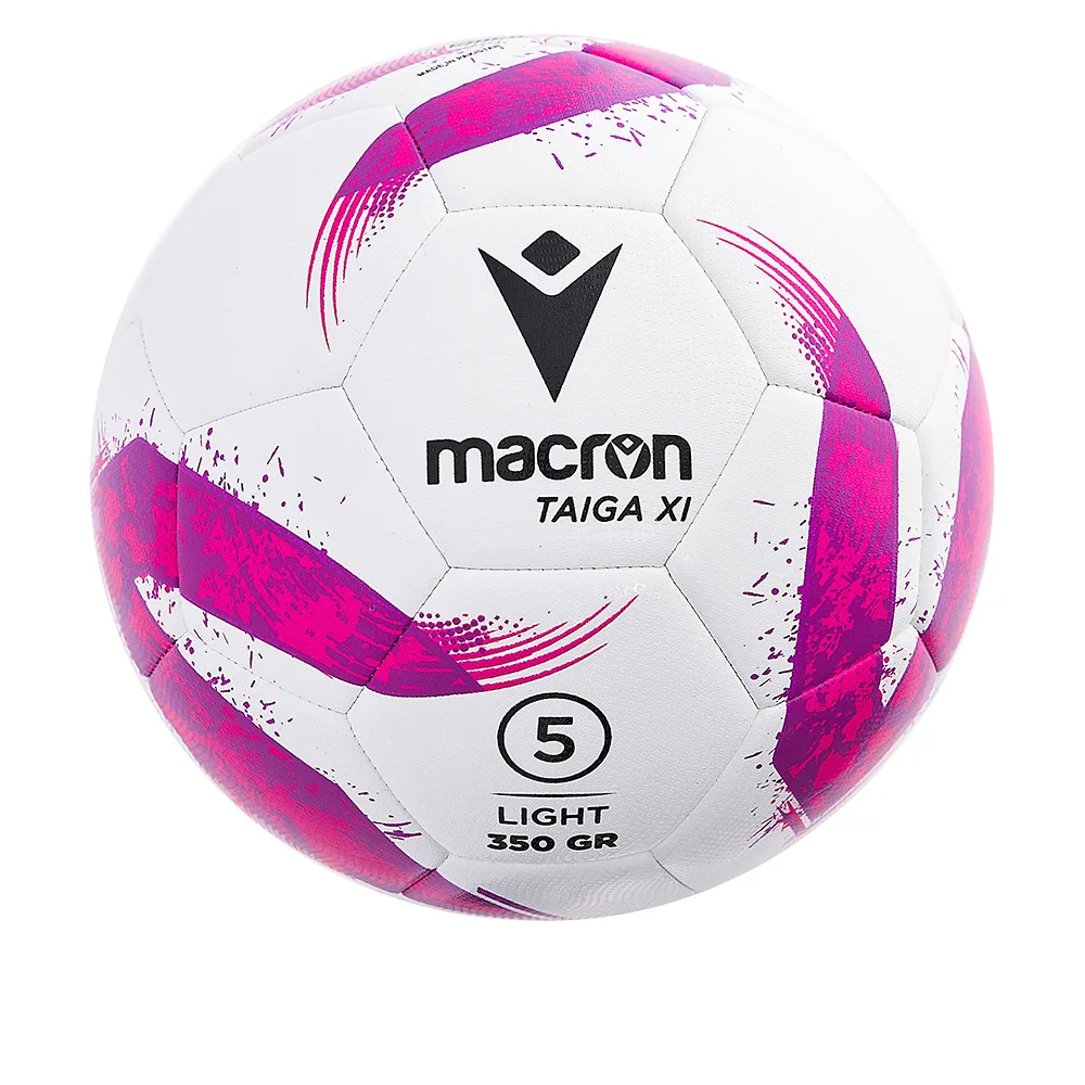 Minge fotbal Macron Taiga XI Light, Alb / Roz Fluo (Nr. 5) - imagine 1