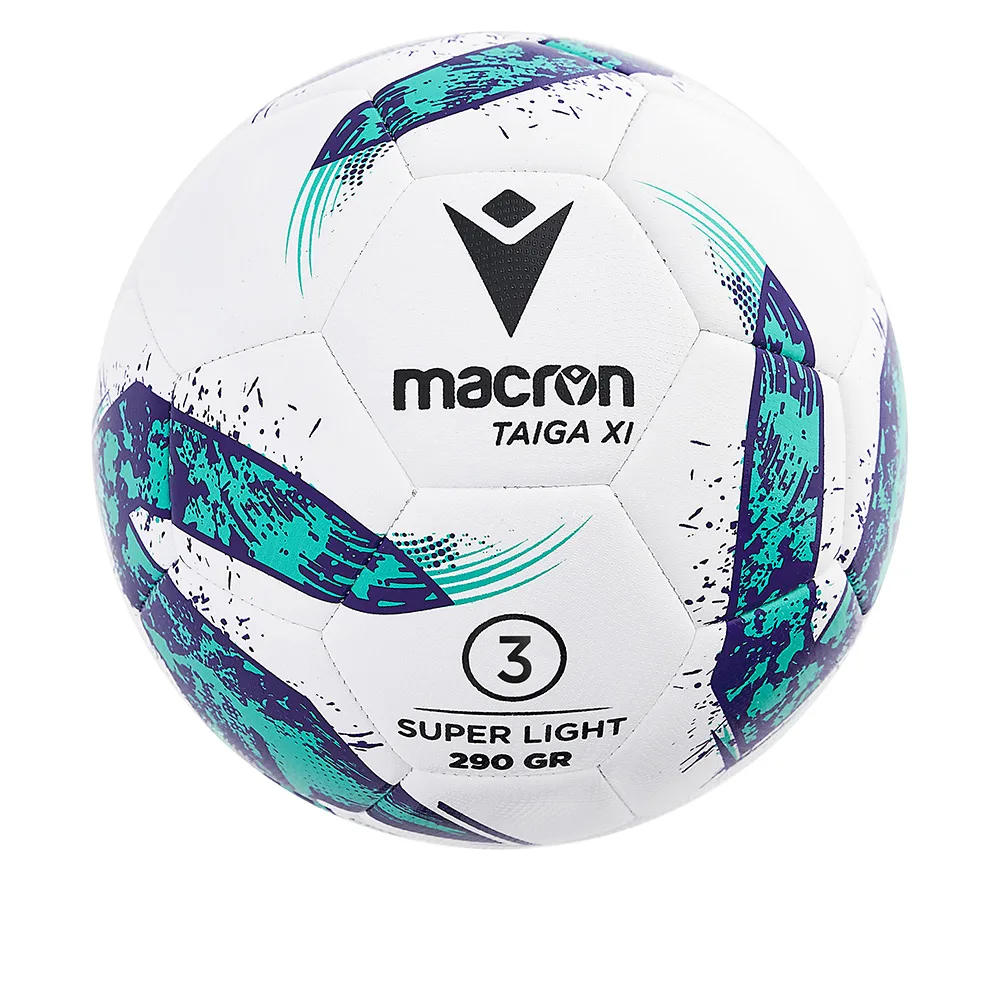 Minge fotbal Macron Taiga XI Superlight, Alb / Turcoaz (Nr. 3) - imagine 1