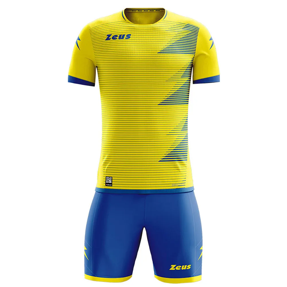 Set echipament fotbal Zeus Mundial, Galben / Albastru Royal - imagine 1