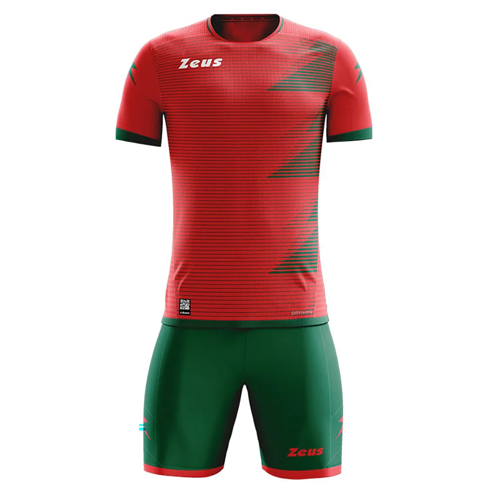 Set echipament fotbal Zeus Mundial, Rosu / Verde - imagine 1