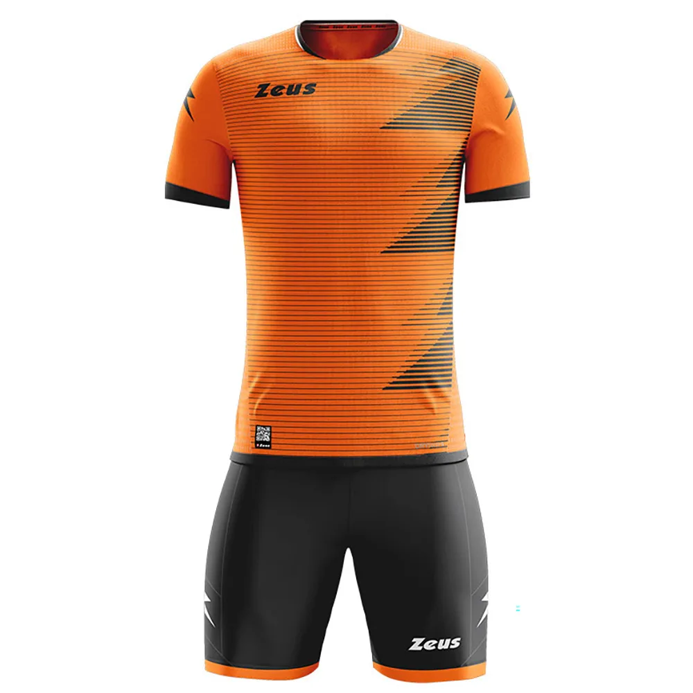 Set echipament fotbal Zeus Mundial, Portocaliu Fluo / Negru - imagine 1