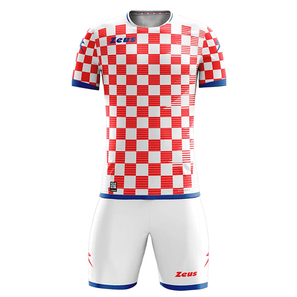 Set echipament fotbal Zeus Mundial, Alb / Rosu - imagine 1