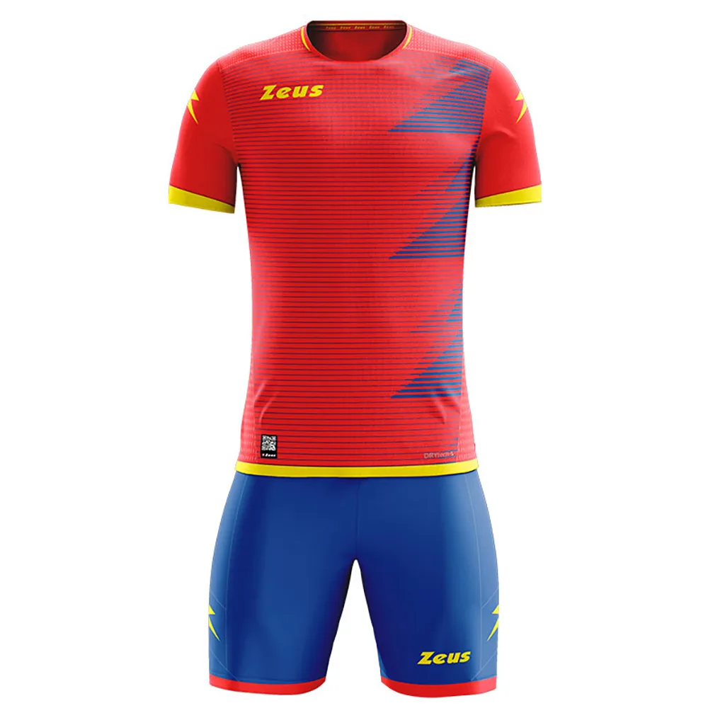 Set echipament fotbal Zeus Mundial, Rosu / Galben - imagine 1