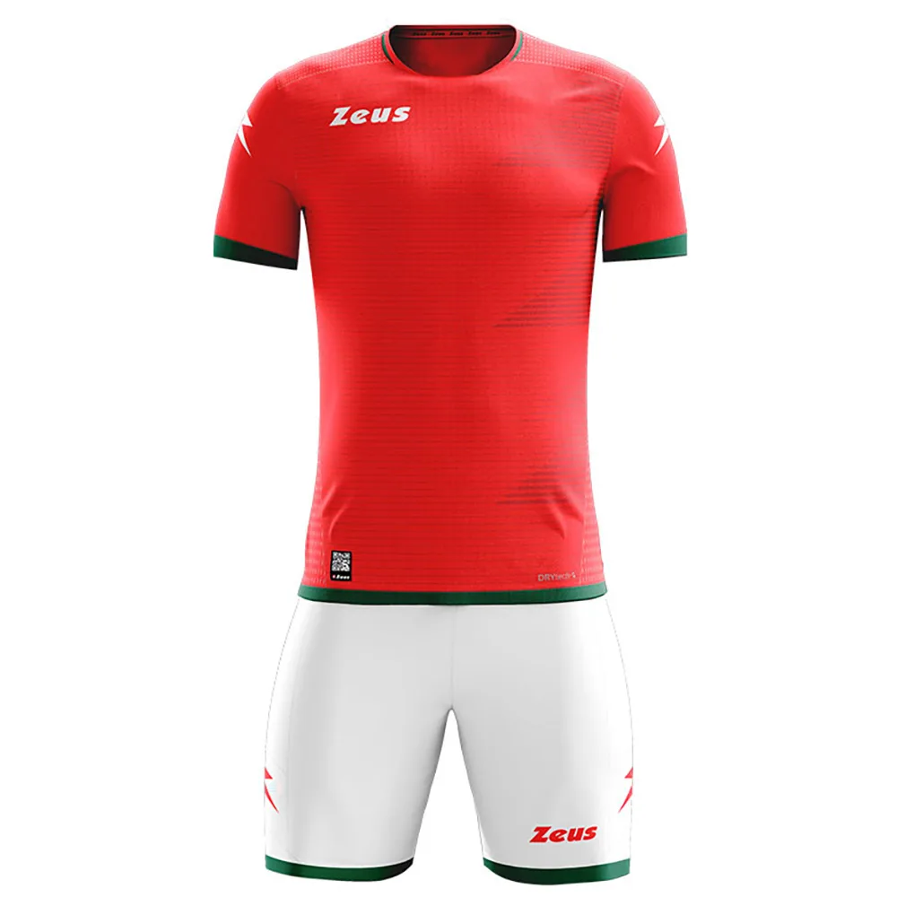 Set echipament fotbal Zeus Mundial, Rosu / Alb - imagine 1