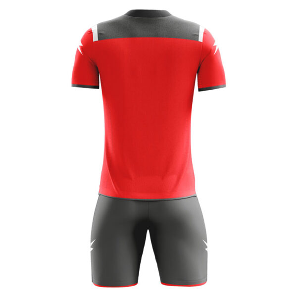 Set echipament fotbal Zeus Vesuvio, Rosu / Gri inchis - imagine 2