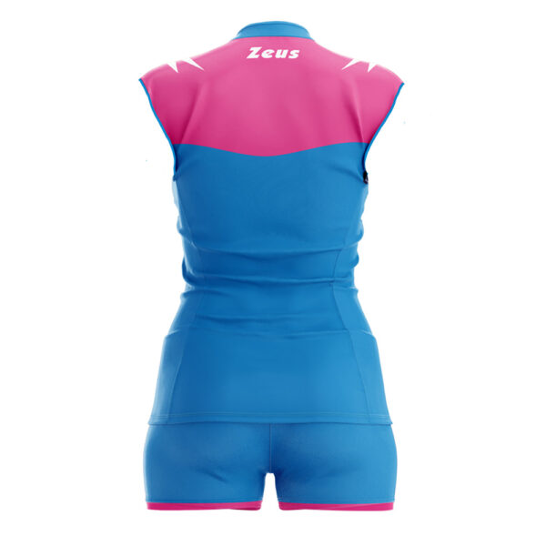 Set echipament volei dama Zeus Sara, Light Royal / Roz Fluo - imagine 2